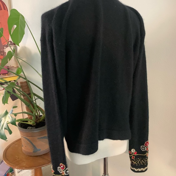 1980's Pierre Cardin, designer Womens Totally 80s Beaded Cocktail Sweater - Picture 7 of 9